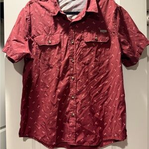 Men's Eddie Bauer Red Short Sleeve Shirt